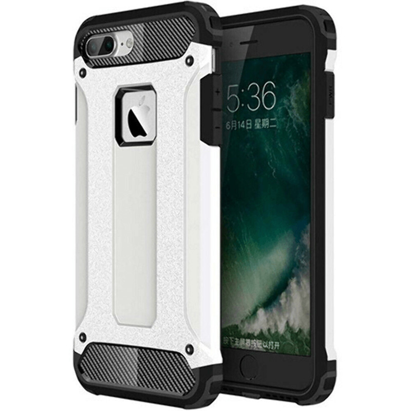 for iPhone 6 Plus/6s Plus Armor Style Drop Shockproof Protective Case WHITE
