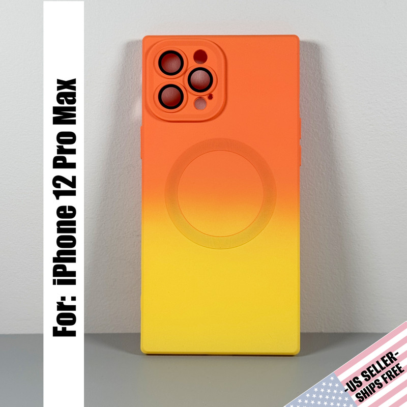 Case designed for iPhone 12 PRO MAX: Sunset Orange Gradient | Magnetic