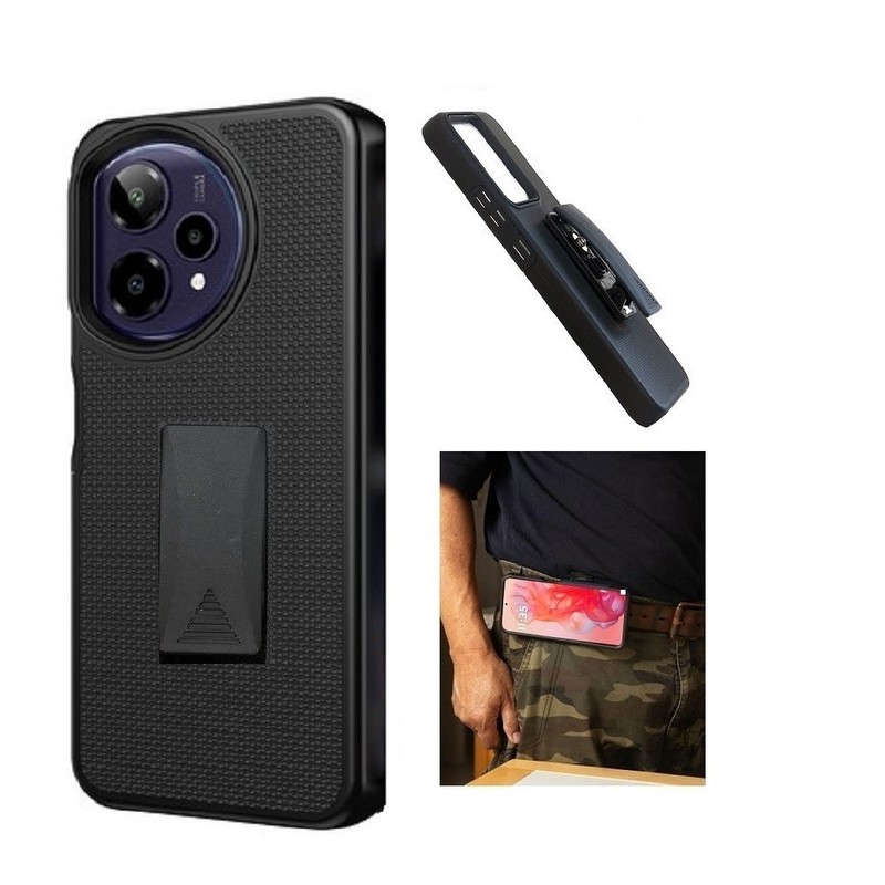 For Cricket Icon Plus (2026) / AT&T Verge 2, Dual Layer Belt Clip Cover Case
