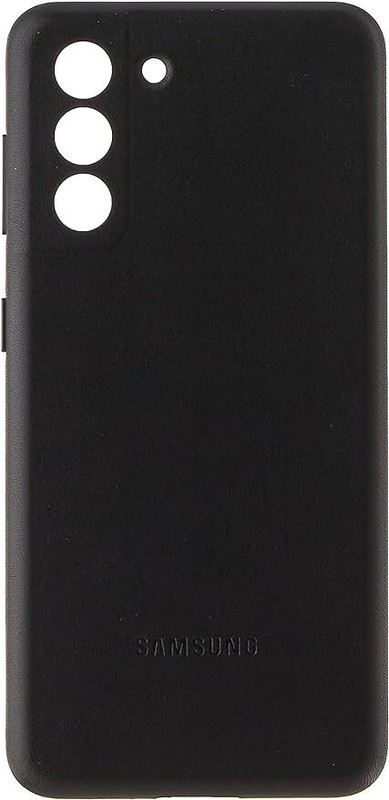 Samsung Galaxy S21 Case, Leather Back Cover – Black (US Version)