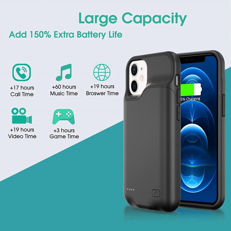 6800mAh Battery Case Smart For iPhone 14 Pro Max/Plus Power Bank Charging Cover gallery