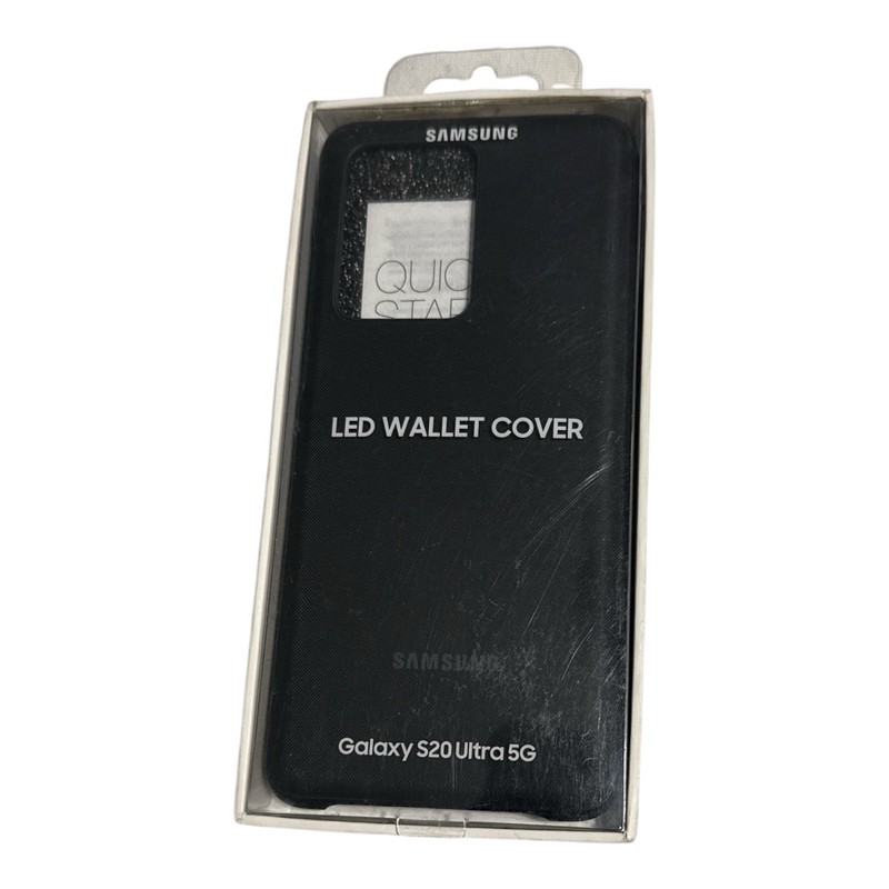 Samsung LED Wallet Cover Galaxy S20 Ultra 5G Case Black (EF-NG988) New