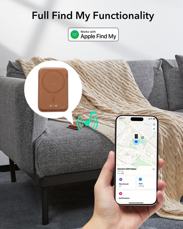 Geo for MagSafe Wallet with Full Find My Functionality, RFID Blocking, 5 Card... gallery