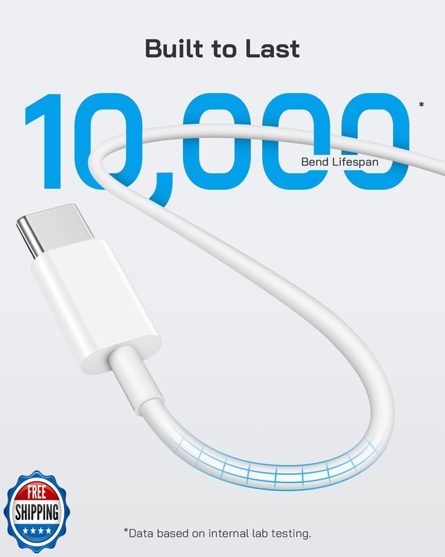 i Phone 17 16 15 Charger Fast Charging-20W USB C Power Brick with 6Ft Type C gallery