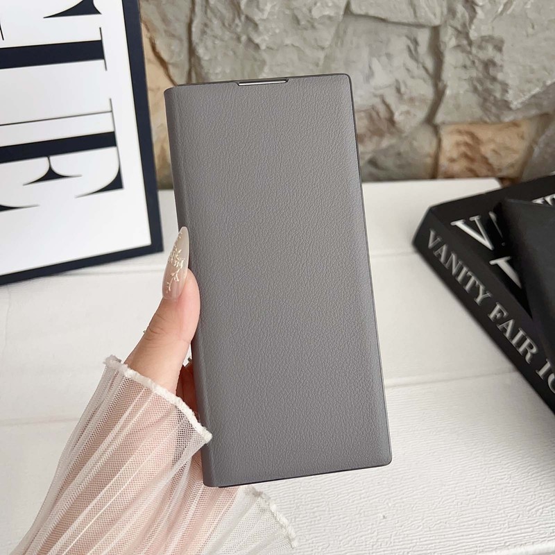For Samsung Galaxy Z Fold 7 6 5 4 Slim Plain PU Leather Shockproof Phone Case gallery