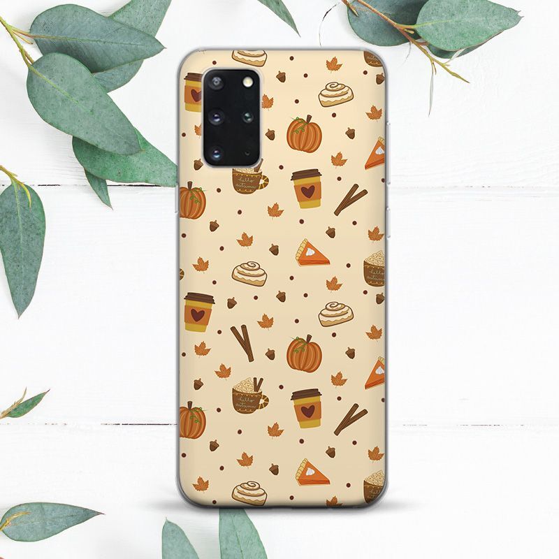 Cozy Fall Autumn Pumpkin Coffee Case For Samsung Note 20 S20 S21 S22 S23 S24 FE