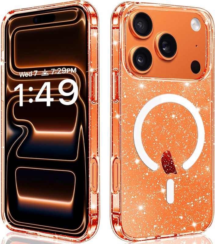 iPhone 17 Pro Max Case Glitter Sparkle Bling Clear Protective Phone Cover HD NEW