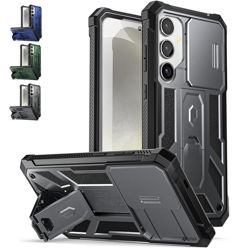 For Samsung Galaxy S24 Series Case With Kickstand Slide Camera protection Cover