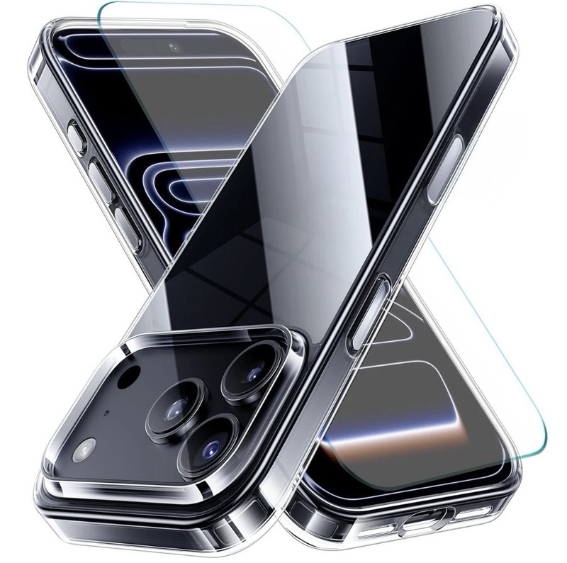 iPhone 17 Pro/Pro Max Clear Case + Tempered Glass Screen Protector! USA Seller!