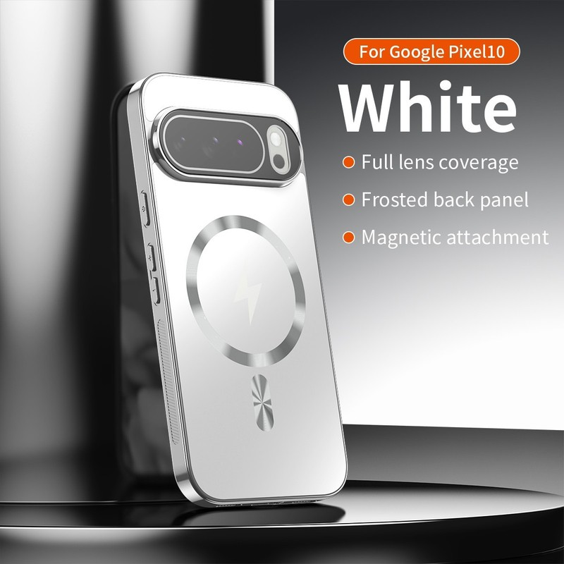 For Google Pixel 10 Pro XL 9 8A 7 6A Plating Shockproof Magnetic PC+TPU Case