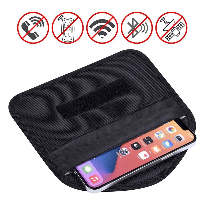 Large Faraday Bag RFID Signal Blocking Shielding Pouch Cell Phone Wallet Blocker