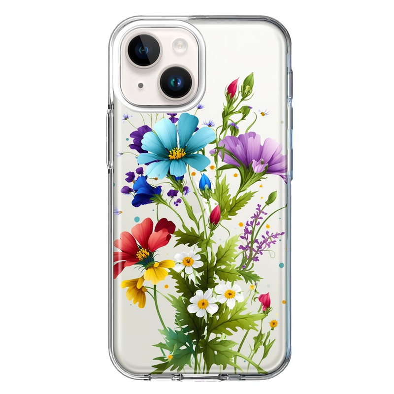 For Apple iPhone 14 Plus Shockproof Spring Flowers Floral Case