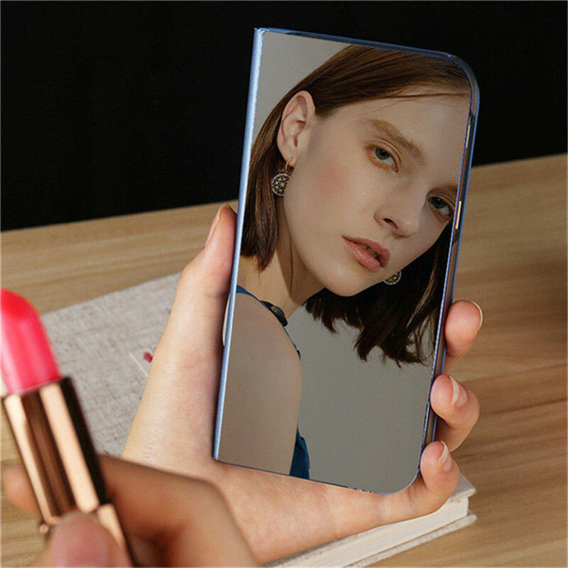 For Samsung A56 A36 A54 A13 A55 A16 Mirror View PU Leather Stand Flip Case Cover gallery
