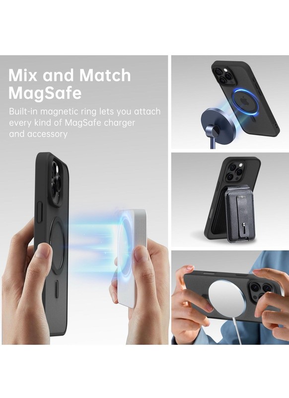 iPhone 16 Pro Case Tinted Magnetic Compatible with Magsafe,, Black gallery