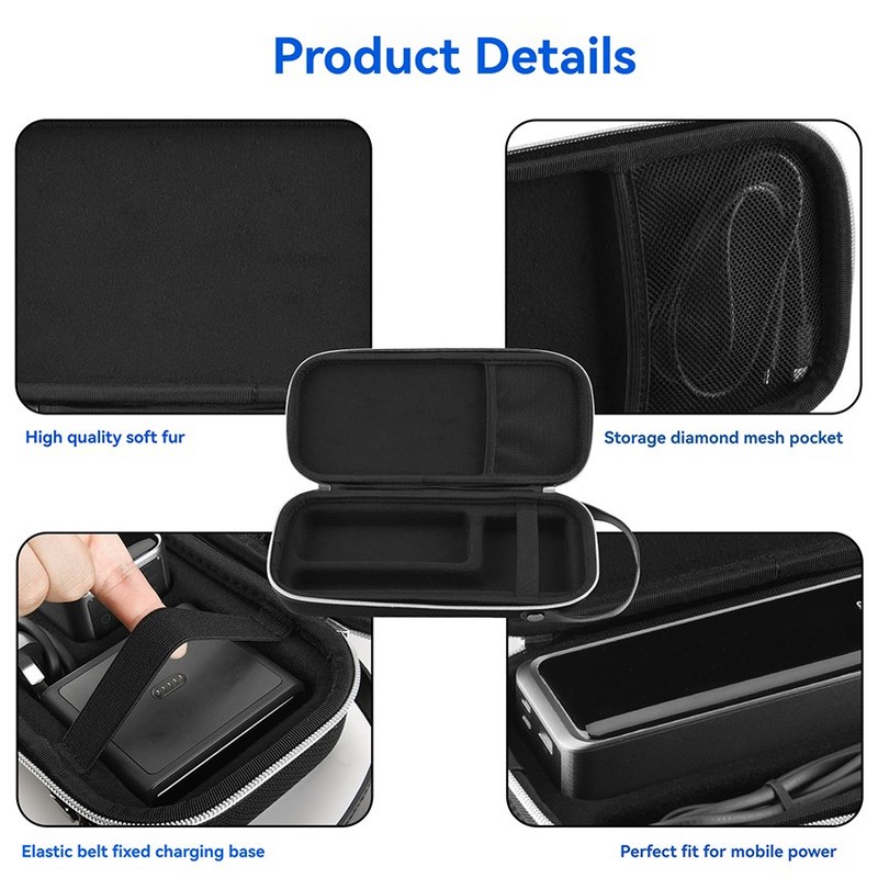 For Anker Prime 27,650mAh Portable Power Bank + Charging Dock EVA Carrying Case