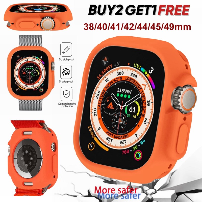 For Apple Watch Series 9 8 7 6 5 4 Shockproof Bumper Case 40/41/44/45/49mm Cover