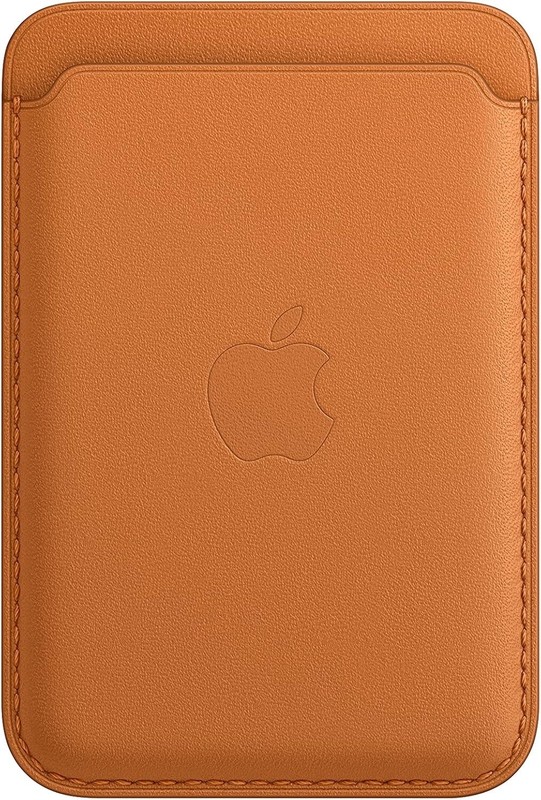 Magnetic Leather Card Wallet – Compatible with iPhone MagSafe – Cognac Brown
