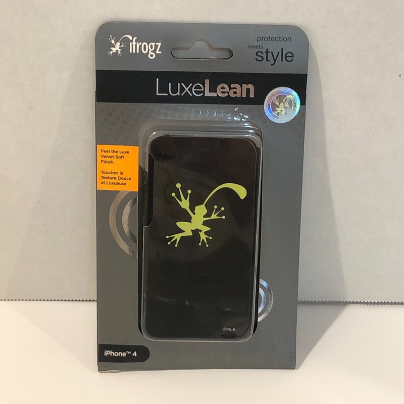 Luxelean ifrogz iPhone 4 Case, Black, Snap Button, New in Box