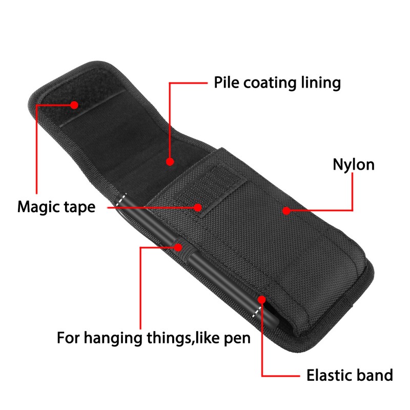 Vertical Cell Phone Holster Pouch Case Belt Clip For iPhone 15 Pro Max Samsung gallery