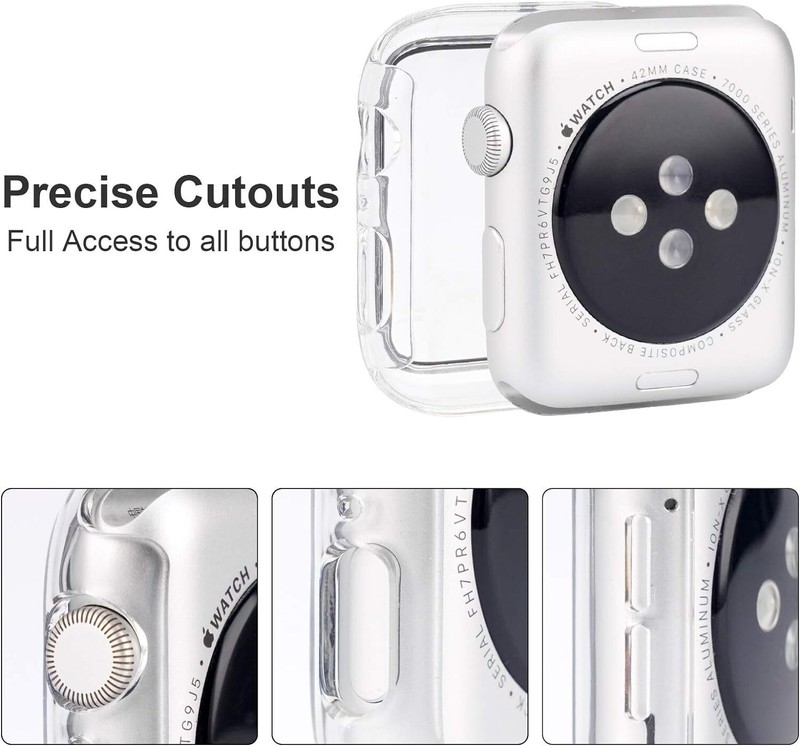 Tranesca 4 Pack 38mm case with Built-in HD Clear Ultra-Thin TPU Screen Protector gallery
