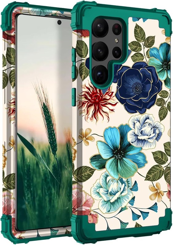 Compatible With Galaxy S24 Ultra Case, Shockproof Heavy Duty Hard Plastic+Soft