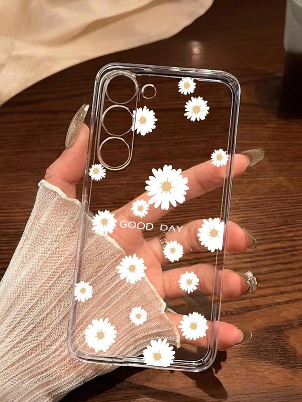 Multicolor Clear Floral Soft Phone Case For iPhone 12 & Galaxy A15