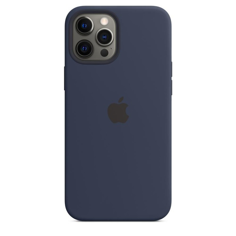 Genuine Apple iPhone 12 Pro Max Silicone Case with MagSafe - Deep Navy - New gallery