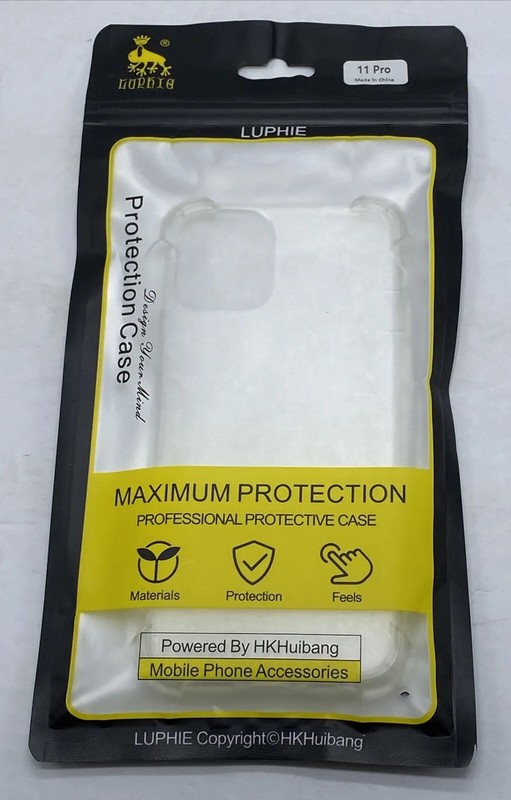 Luphie Clear Silicone Phone Case iPhone 11 Pro Case Soft TUP Back Cover Phone