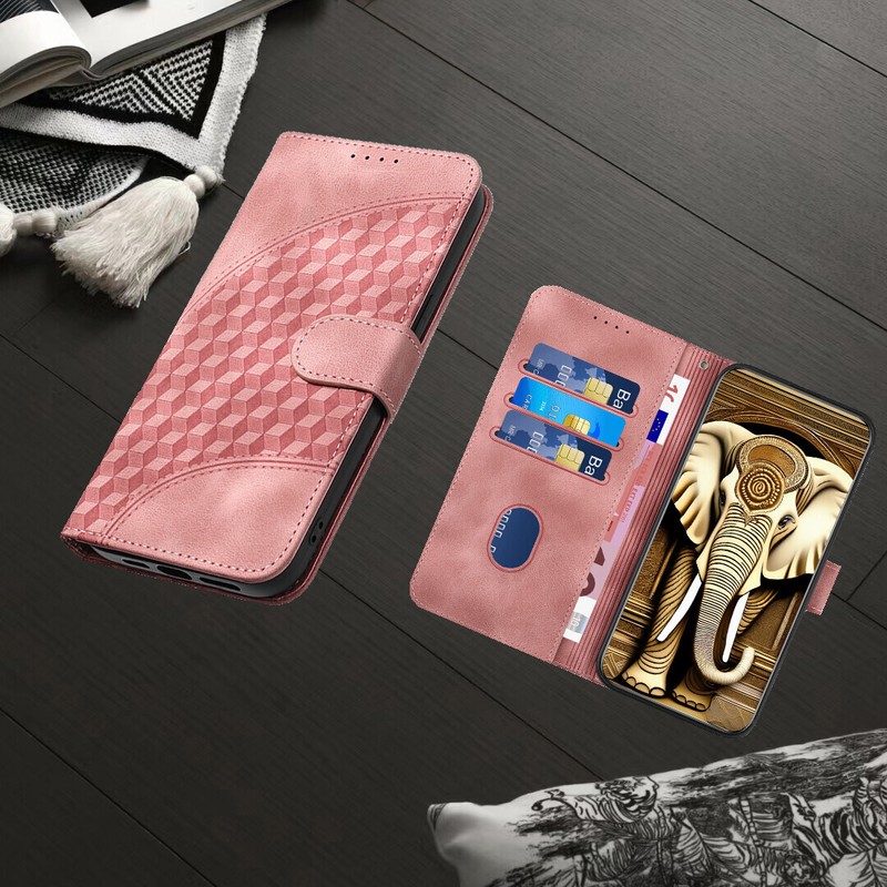 Leather Grid Wallet Phone Case For Honor 200 300 400 Magic 6 7 8 Pro X60 X7 X50 gallery