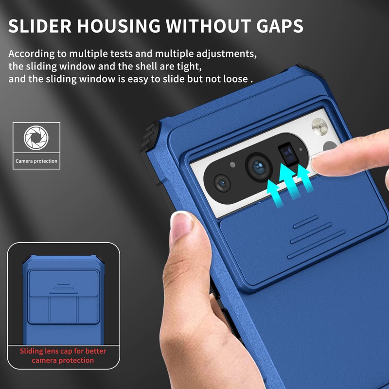 Shockproof Slide Camera Lens Protection Stand Case For Google Pixel Fold 8 8 Pro gallery