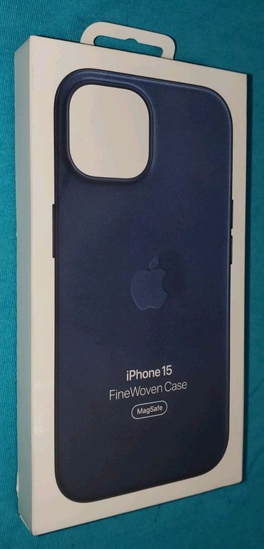 Pacific Blue Apple iPhone 15 FineWoven MagSafe Case MT3G3ZM/A NEW FREE SHIPPING