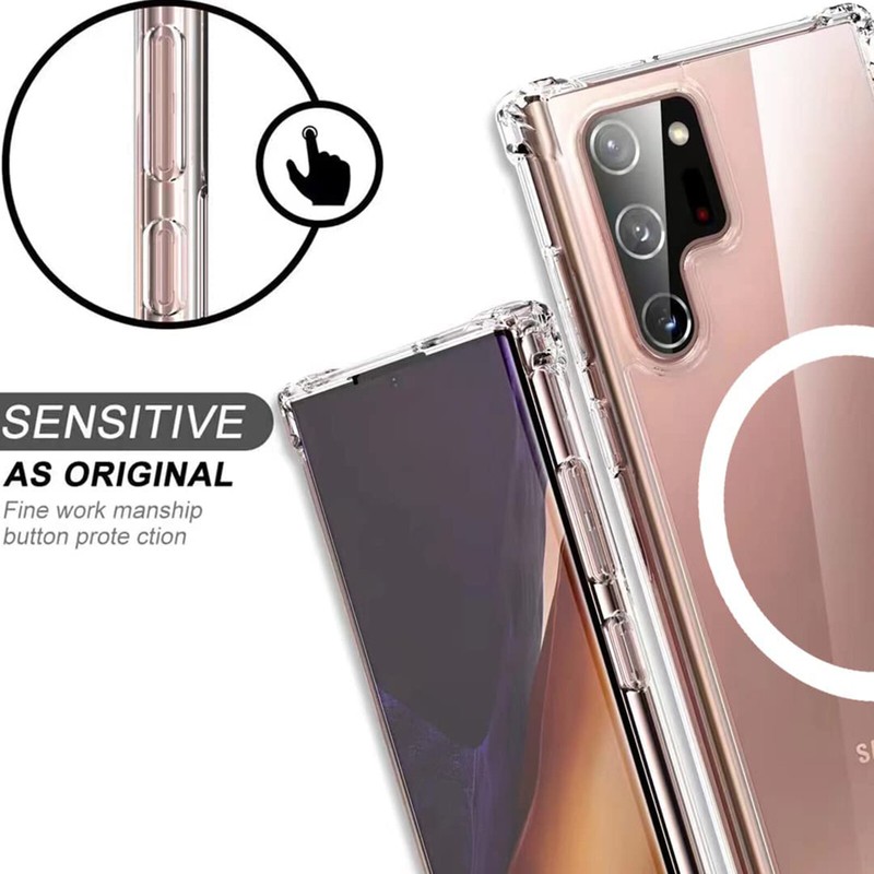 For Samsung Galaxy Note 20 Ultra Mag Safe Magnetic Case Slim Crystal Clear Cover gallery