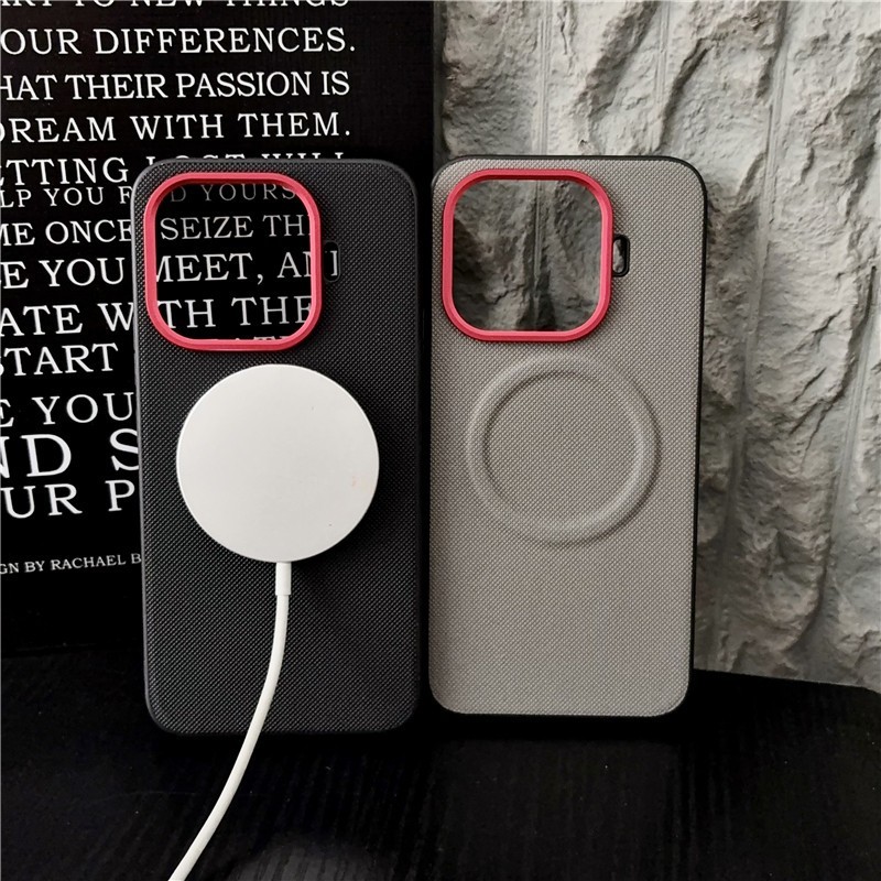 Magnetic Matte PU Leather Metal Lens Ring Back Case For Xiaomi 17T Pro / 17T gallery