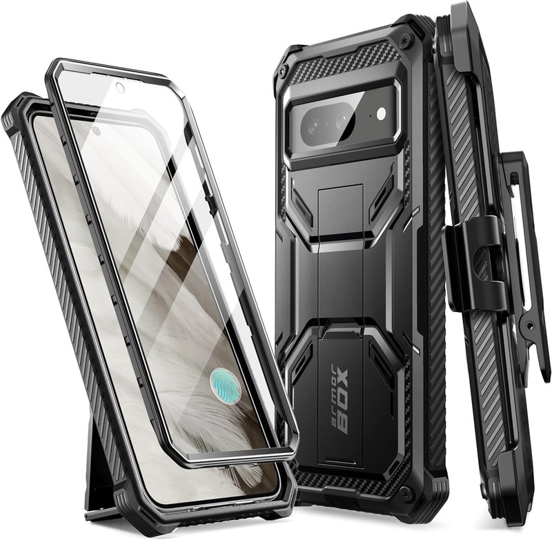 i-Blason For Google Pixel 8 Case Bumper Screen Cover Support Fingerprint ID 2023