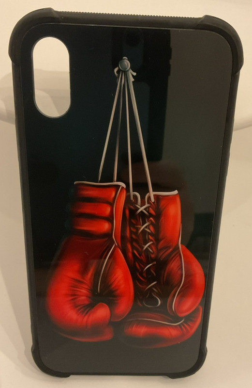 NEW BOXING GLOVES RED & BLACK IPHONE XR PHONE CASE