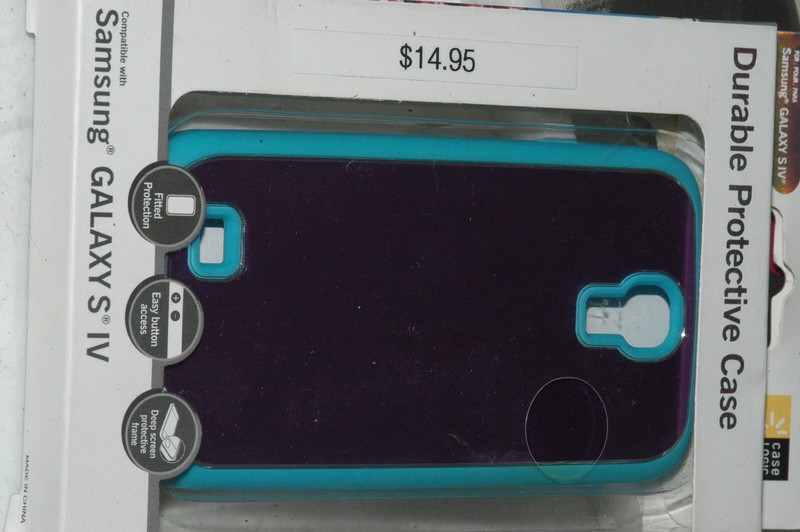 CASE LOGIC DURABLE PROTECTIVE CASE FOR SAMSUNG GALAXY S4 PURPLE AND BLUE COLOR