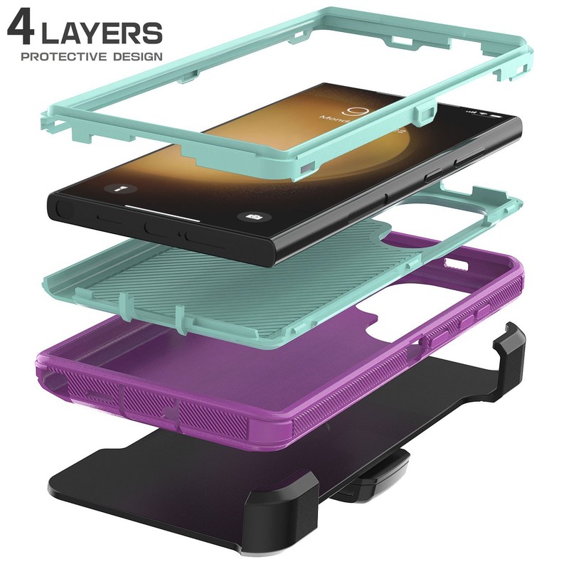 For Samsung Galaxy S23 Ultra/S23+/S23/S23 FE Case Cover / Clip Kickstand Holster gallery