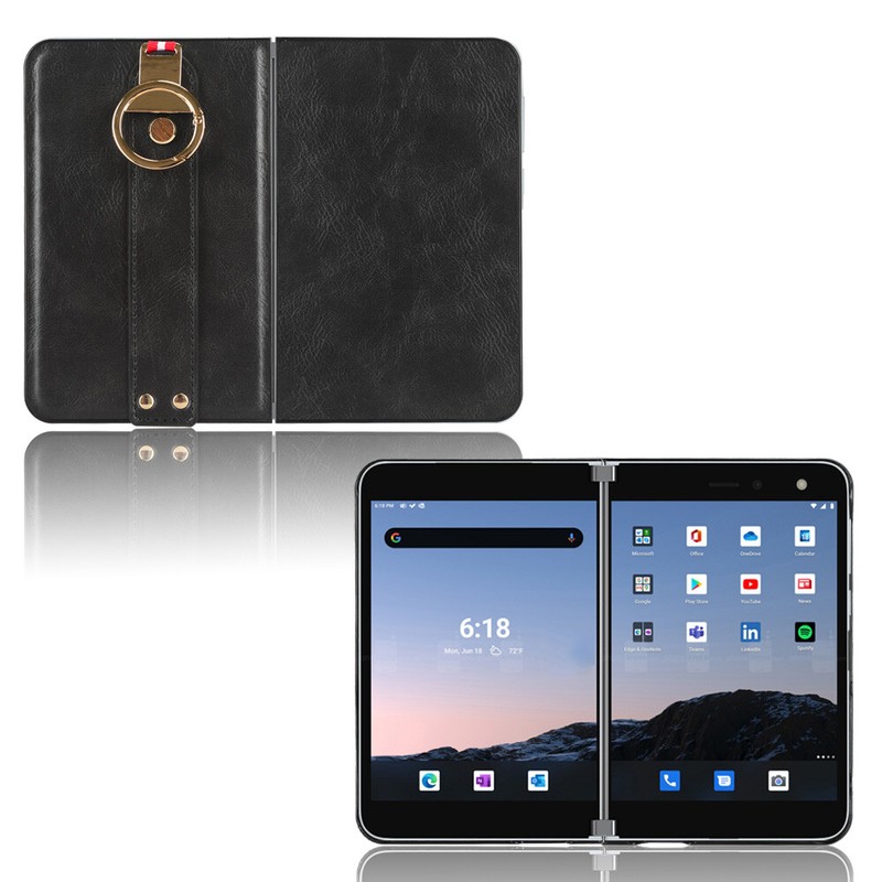 For Microsoft Surface Duo Wristband Case Luxury PU Leather+PC Book Phone Cover gallery