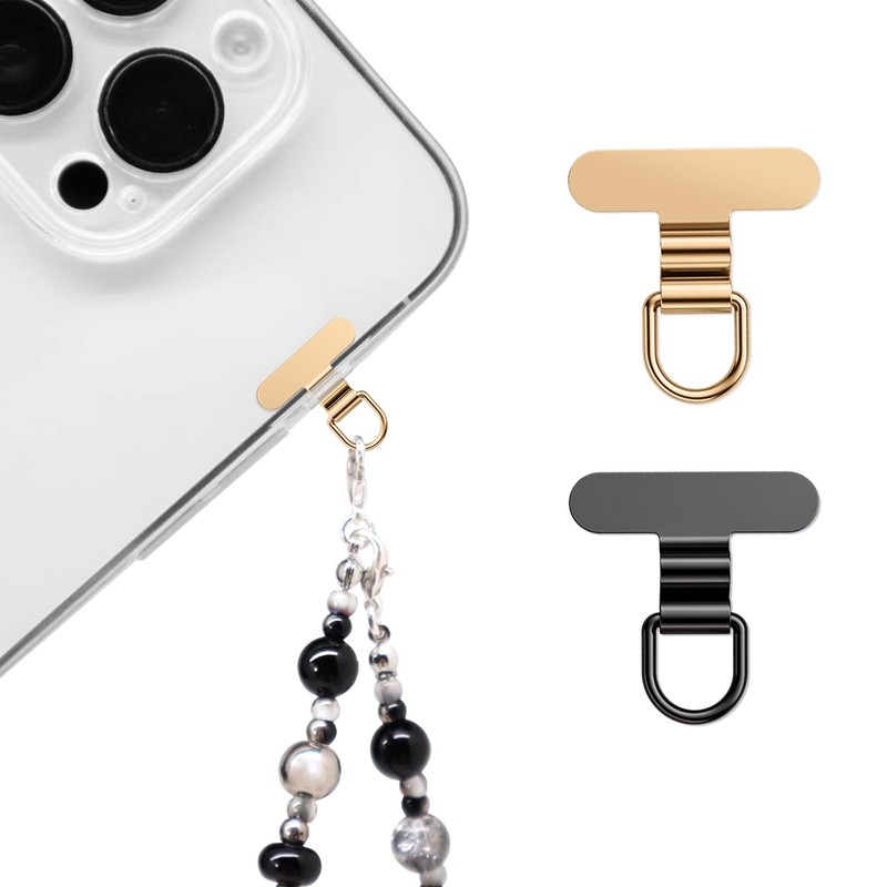 Phone Charm Holder, Mini Metal Tether Tab – Ultra Thin Stainless Steel Lanyar…