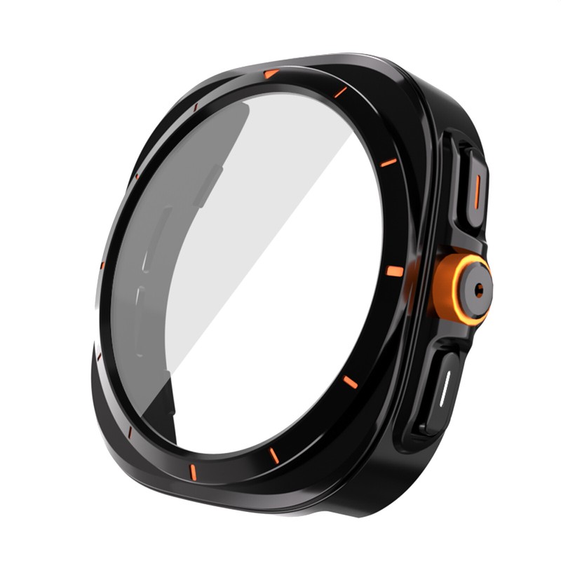 For Samsung Galaxy Watch7/6 44/40mm Case with Tempered Glass Screen Protector