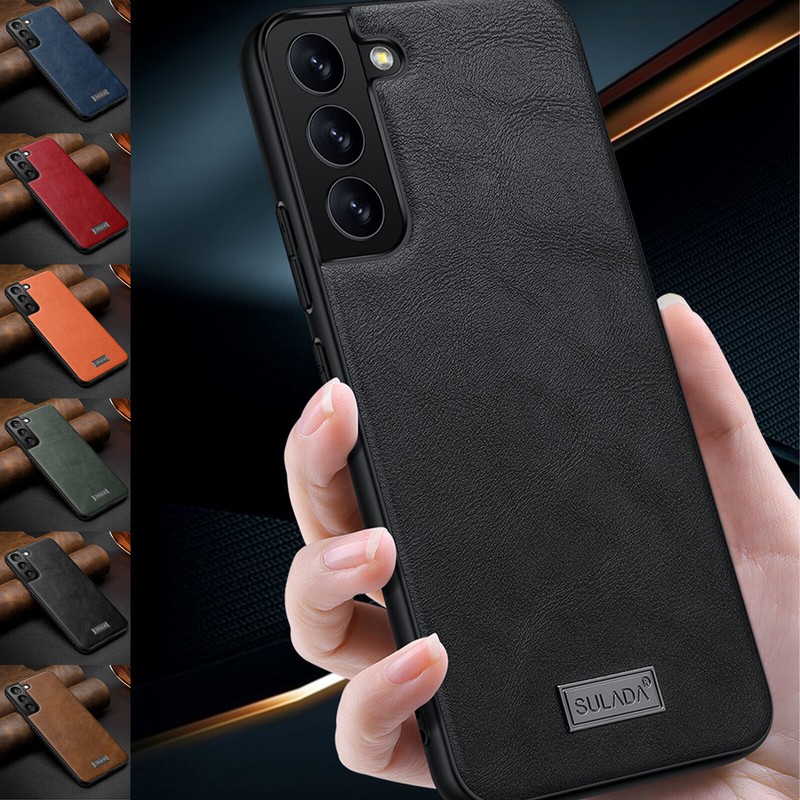 Shockproof Luxury Leather Slim Phone Case For Samsung Galaxy S23 S22 Plus Ultra