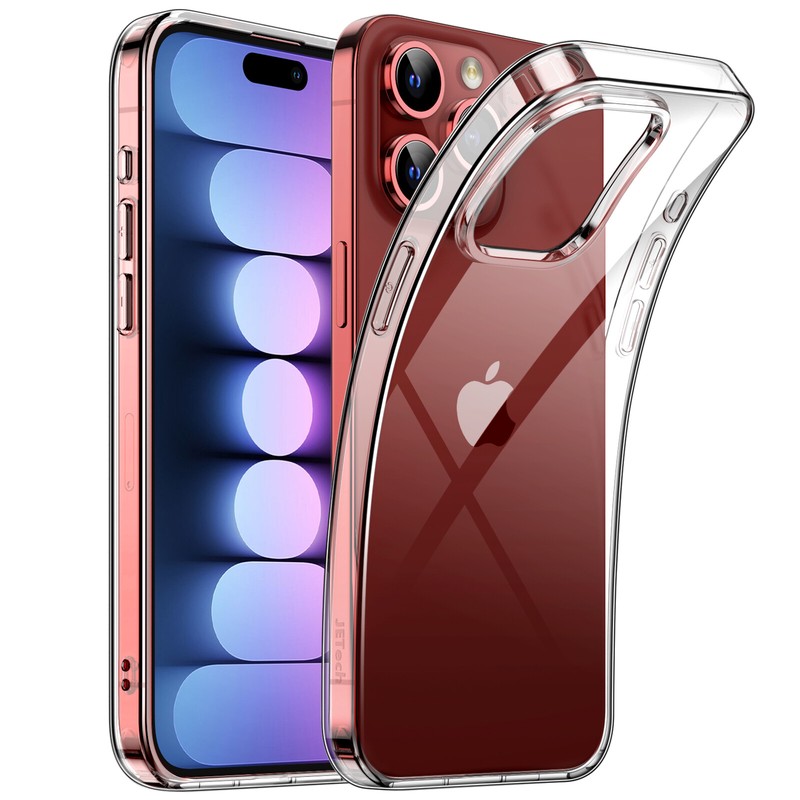 JETech Case for iPhone 15 Pro Max 6.7-Inch, Soft TPU Transparent Slim Cover