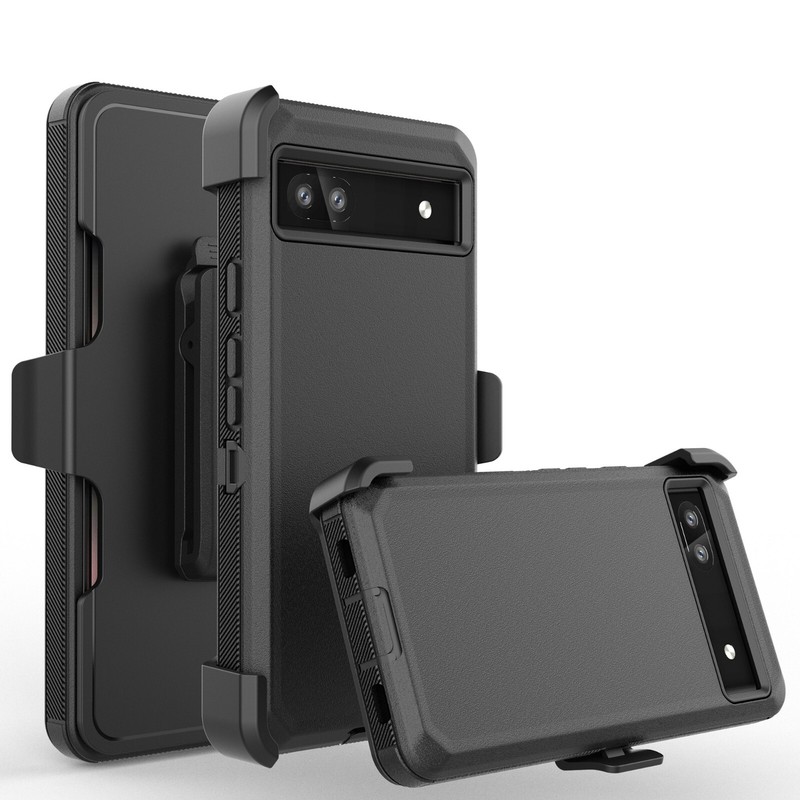For Google Pixel 6a, 6 Pro, 7, 7 Pro Rugged Defender Case + Holster Belt Clip gallery
