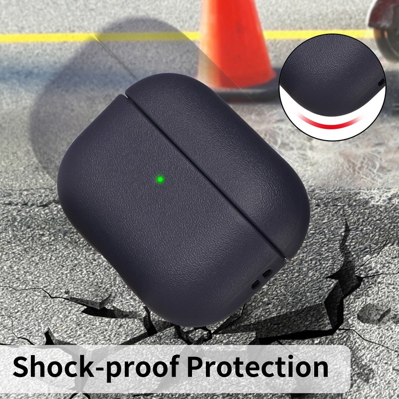 For Airpods Pro 2 3 2 Leather Texture Full-Body Protective Headphone Case Cover gallery