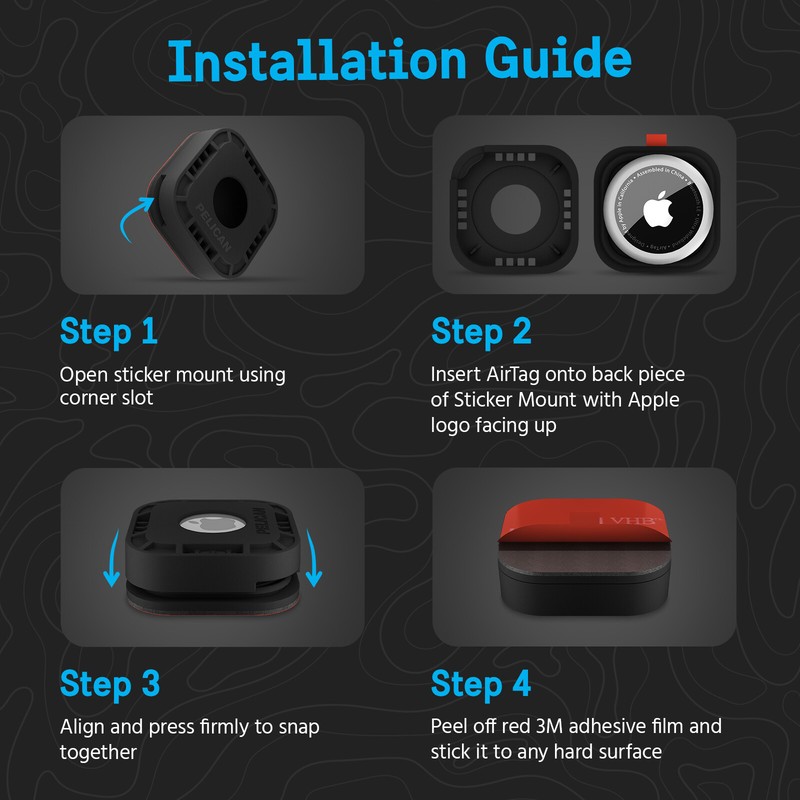 Pelican Protector Series Stick-On Mount for Apple AirTags gallery