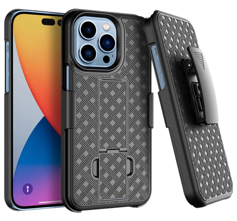 For IPHONE 14 PRO MAX CASE BELT CLIP HOLSTER SWIVEL COVER KICKSTAND ARMOR COMBO